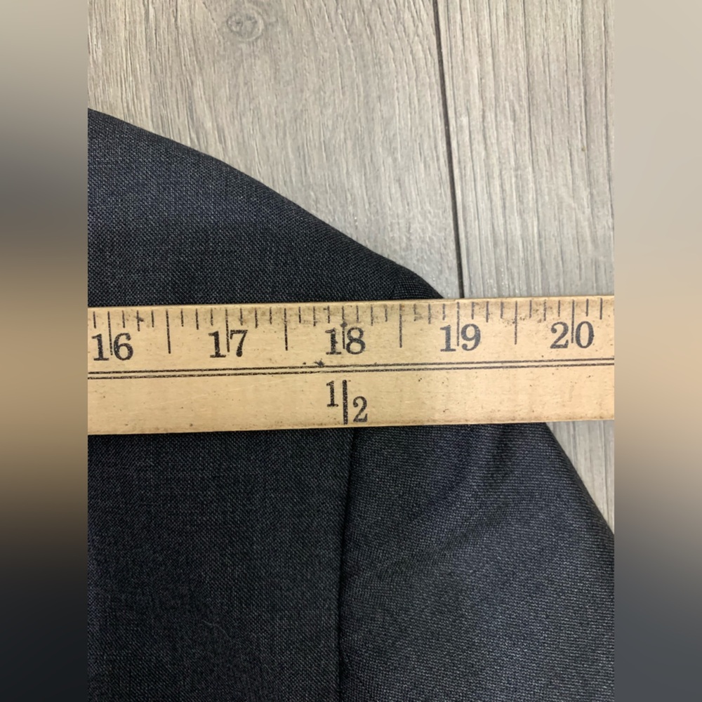 Hickey Freeman Suit Loro Piana Super 150s Wool Dark Gray Pant Sz 44 - Picture 11 of 14